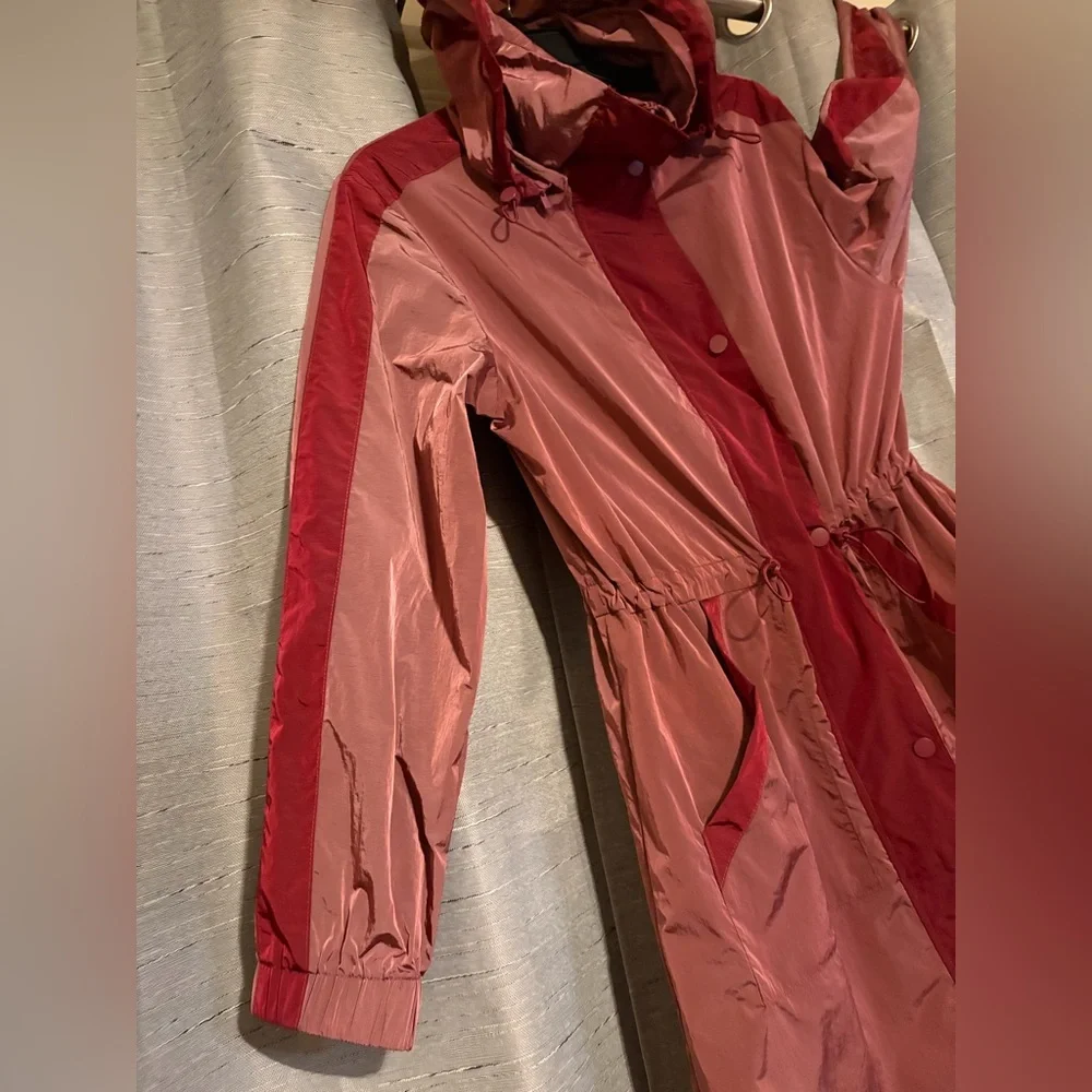 NWT- Chicos Maroon Long lightweight adorable hooded jacket for all seasons❤️ - Picture 16 of 16